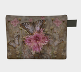 Butterfly Pink Flower Zipper Pouch